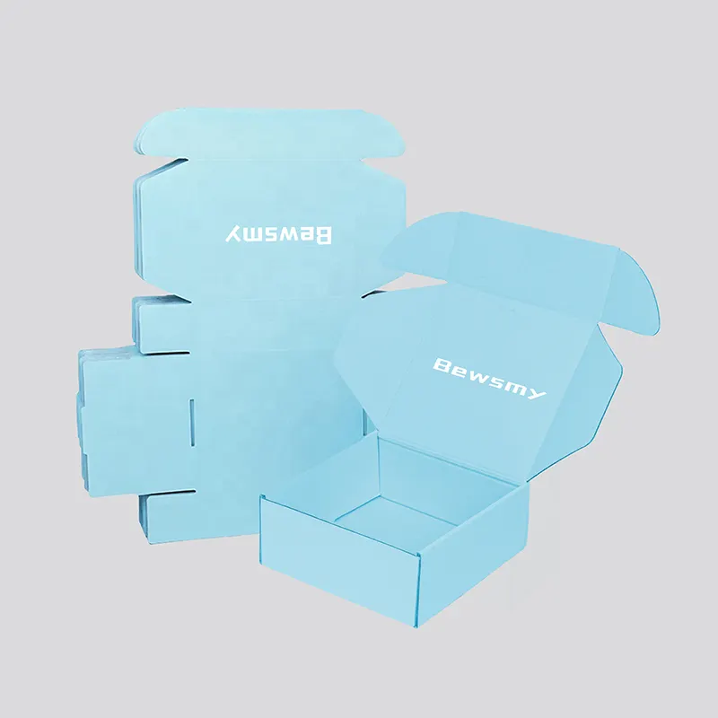 Logotipo de impresión personalizado, cajas de envío rosa para pequeñas empresas, cajas de embalaje de ropa de zapatos corrugados