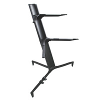 Support de clavier pliant en alliage d'aluminium direct d'usine sur mesure professionnel réglable argent noir pour claviers de musique