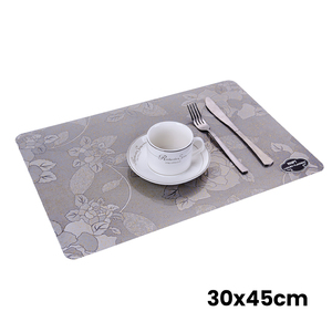 RNPT Glitzer-Tischsets aus Kunststoff 30x45cm Rechteckig mit Blumenranken-Muster und Abgerundeten Ecken für Restaurant-Esstische - Product Image 3