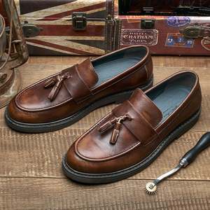 Zapatos Casuales Británicos de Alta Calidad para Hombre, Versátiles, Sin Cordones, para Otoño, Formales, Ligeros, Transpirables y Antideslizantes - Product Image 2