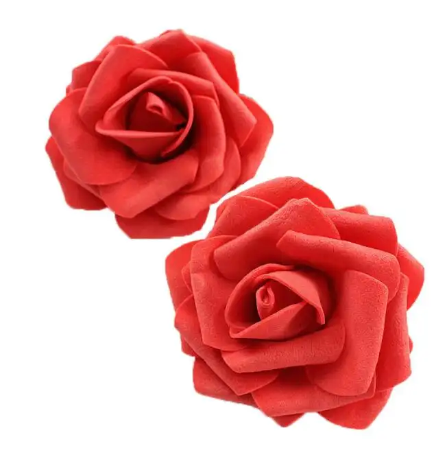 DIY Real Touch 3D Artificial Foam Rose Head Without Stem for Wedding Party Home Decoration