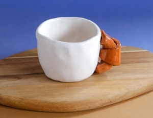 Tasse Croissant Cadeau en céramique fait à la main des matins parisiens Tasse en céramique d'inspiration française pour les matins lents Idée cadeau d'amant de <span class=keywords><strong>Paris</strong></span> - Product Image 2