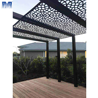 Nouveau design de décoration de jardin, clôture en aluminium perforé moderne et tendance, protection de la vie privée, découpe au laser, imperméable