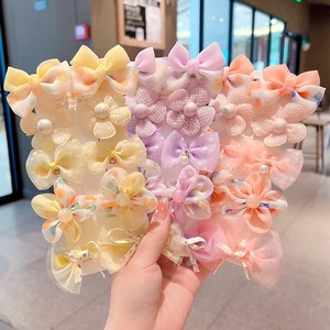 8PCS Girls Hair Clip Set Bow Ties <b>Sweet</b> Ribbon Solid Colors Fashion Cute Kids Gift Hair Accessories - Product Image 1