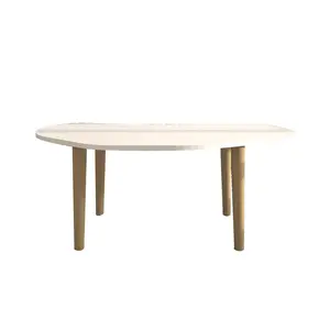 Recém-disponível fábrica mobiliário personalizado De madeira irregular polígono moderno móveis mesa de café