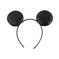 Vente en gros de bandeau à oreilles de souris à sequins à la mode bandeau à cheveux aux couleurs chaudes pour filles accessoires de coiffure DIY pour femmes de voyage pour enfants