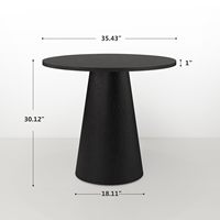 Table à manger réglable en bambou et bois massif style ferme moderne, 2-4 places, piétement noir, mobilier de maison, appartement, villa, cuisine, salon