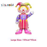 Ballon en aluminium autoportant Clown de Cirque pour Anniversaire d'Enfants, Carnaval, Grand Ouverture, Décoration de Fête d'Halloween