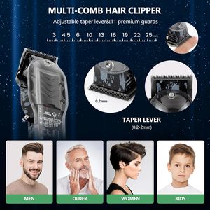 Transparent Rechargeable Beard Shaving Machine for Men Cordless Household Electric Hair <b>Trimmer</b> - Product Image 3