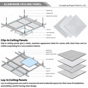 Gạch Trần nhôm mịn 600x600mm-bảo trì thấp, thích hợp cho hành lang ngân hàng & văn phòng chính phủ - Product Image 6