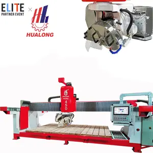 Hualong máy móc máy cắt Fro đá cẩm thạch Granite gốm với 5 trục CNC cầu Saw Italy hệ thống điều khiển