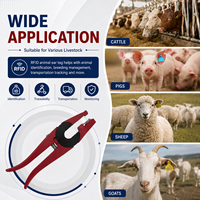 Étiquettes d'oreille RFID UHF de grande taille 75*100mm en TPU pour l'identification des animaux (vaches, moutons, porcs, chèvres) et la gestion animale