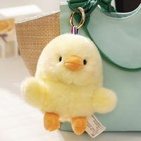 JAMELIN Kawaii 10cm Porte-clés en peluche Cochon Panda Hamster Lapin Poussin, Breloque pour sac à dos