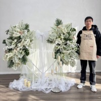 Dekorasi Pernikahan DKB, Gapura Bunga Tropis Daun Buatan, Rangkaian Gapura Bunga untuk Natal, Wisuda, Paskah, dan Acara Lainnya