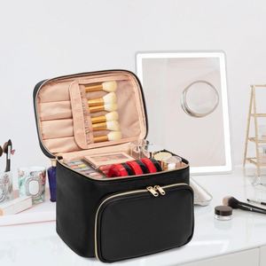 BSCI Factory Portable Travel <b>Makeup</b> Bag for Women with <b>Makeup</b> <b>Brush</b> Compartment Stylish <b>Makeup</b> Bag Organizer Cosmetic <b>Case</b> - Product Image 6