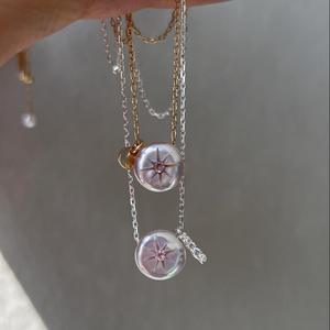 Collar de Jadeíta Roja con Diseño de Cielo Estrellado y Diamantes Desnudos, Color Blanco Transparente, para Mujer, Plata de Ley S925, Collares de Cristal Brillante - Product Image 4