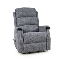 Fauteuil inclinable électrique en tissu lin avec poche latérale pour personnes âgées, idéal pour le salon et la maison
