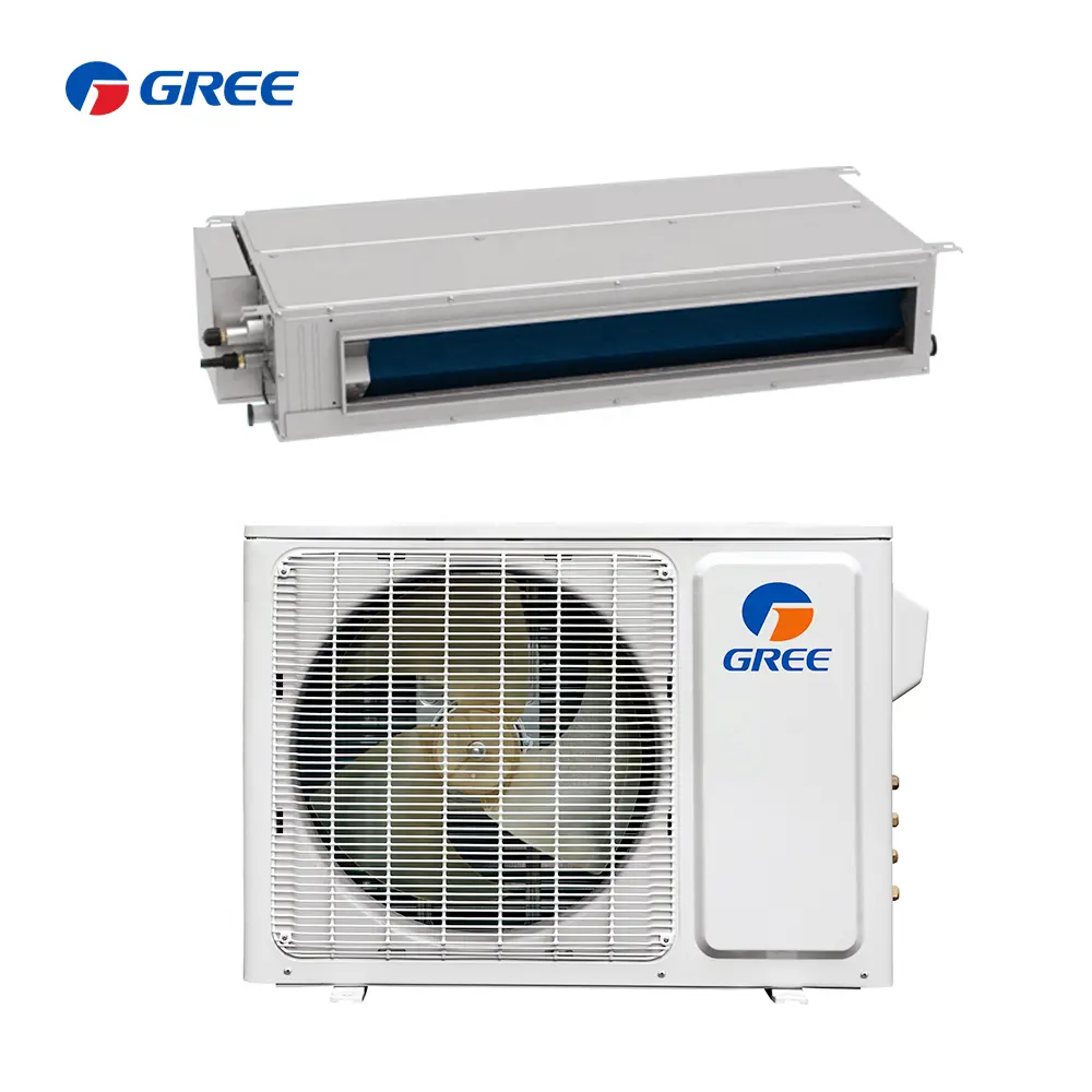 Gree 18000Btu 36000Btu 48000Btu 60000Btu 은폐 덕트 에어컨 팬 코일 실내 단위 천장 마운트 에어컨