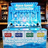 Aqua Speed Challenge Pro Jeu de Course de Pistolets à Eau pour Fêtes Scolaires et Jeux Intérieurs/Extérieurs - Matériel PVC, Jeux de Stand de Fête Foraine