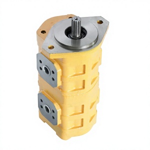 Pompe hydraulique double circuit à haute pression en fonte jaune durable, à faible fuite, pour travaux de terrassement - Product Image 1
