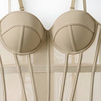 Camisole Bustier Corset en Maille Respirante avec Baleines, Effet Amincissant et Sculptant pour Usage Quotidien et Soirées