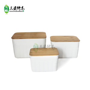 Storage boxes and baskets with <b>bamboo</b> lids, oval and square <b>bamboo</b> storage basket lids, flat and side-pressed I-beam <b>bamboo</b> and - Product Image 1