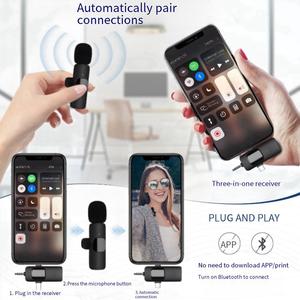 Mini K9 <strong>Usb</strong> <strong>c</strong> Live Stream Noise Reduction Lapel <strong>Mic</strong> Phone Podcast Wireless Lavalier Microphone - Product Image 4