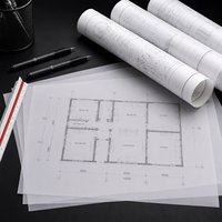 Película de Dibujo PET Mate de Doble Cara de 75 Micras, Impermeable, Translúcida, para Plotter CAD, para Dibujo de Ingeniería