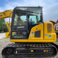 Miniexcavadora Komatsu PC70 Usada de Alta Calidad y Bajo Consumo de Combustible para Trabajos Agrícolas, Paisajismo y Construcción de Tuberías Municipales