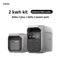 Centrale électrique portable ECOFLOW Delta 3PLUS en stock, batterie de secours 1800W pour activités de camping en extérieur