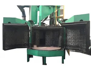 2 Rotary Manufacturer Manufacturing Factory Price Rotating Type Round Steel Turn Rust Cleaning Table Shot Blasting Machine