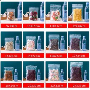 Flat resealable hạt gói thực phẩm Túi ba bên con dấu Frosted nhựa Mylar Túi Túi mờ Snack Zip khóa túi - Product Image 5