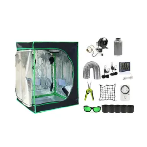 120x60x150 cm Tienda de cultivo Grow Zelt Kit completo Led Grow Light Impermeable Interior Sistemas de cultivo hidropónico Juego de tienda de campaña