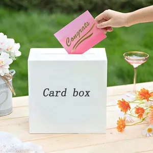 Carte acriliche wishing well box scatola di donazione acrilica all'ingrosso scatola di carte acriliche bianche