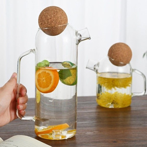 <span class=keywords><strong>เหยือก</strong></span>น้ำแก้วใสทำมือจากแก้วโบโรซิลิเกตคุณภาพสูง พร้อมหูจับและฝาปิดแบบลูกก๊อก ผลิตภัณฑ์เครื่องดื่มที่เป็นมิตรต่อสิ่งแวดล้อมและยั่งยืน - Product Image 3