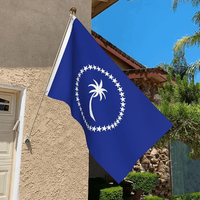 Bandera de Chuuk de 3x5 pies, poliéster de lujo resistente y duradero, para interiores/exteriores con rayas cosidas y ojales de latón