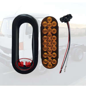 Nouveauté 2026 : Feux arrière ovales à LED 24 LED de 6 pouces (rouge, ambre, <span class=keywords><strong>blanc</strong></span>) pour camion, 12V avec prise à trois broches - Product Image 3