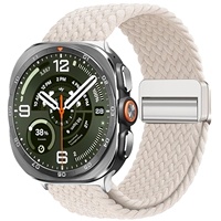 Bracelet de montre en nylon tressé à haute élasticité avec boucle magnétique pour Samsung Galaxy Watch Ultra 2 / Ultra