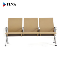 Chaise de salle d'attente d'hôtel en polyuréthane au design moderne Flya 2-5 sièges de poutre d'aéroport avec zones publiques d'hôpital en métal