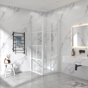 Cabine de <span class=keywords><strong>douche</strong></span> coulissante <span class=keywords><strong>italienne</strong></span> 90x90 cadre en aluminium économique salle de <span class=keywords><strong>douche</strong></span> simple cabine de salle de bain de style ouvert - Product Image 3