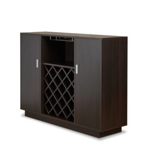 DB Hazen Modern Espresso Finish Gabinete de vino Estante de madera maciza para muebles para el hogar para almacenamiento de vino - Product Image 5