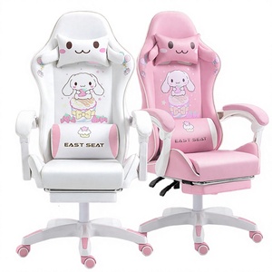 Chaise de jeu en cuir style exécutif avec repose-pieds rétractable, design ergonomique, appui-tête, coussin lombaire, siège en mousse à mémoire de forme, vérin à gaz 3 positions - Product Image 4