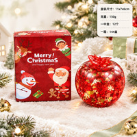 Cadeau de Noël de Pingguo, Fruit de Noël en verre Happy Touching, Pomme paisible, Sucre de malt, Happy Touching
