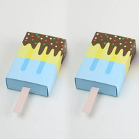 Boîte à bonbons guimauve en forme de crème glacée bel emballage de tiroir en papier faveur de fête pour enfants