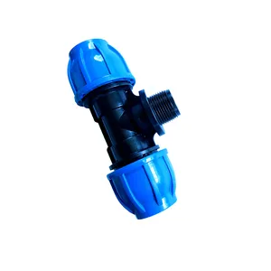 Male Union Tee PP compression fittings for PE pipe