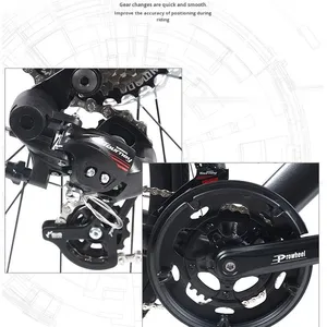 Vélo de route unisexe adulte <span class=keywords><strong>Kepler</strong></span> 24 vitesses, cadre en alliage d'aluminium, guidon en drop bar, système de frein à disque, suspension avant, roues 700c, cadre rigide - Product Image 3