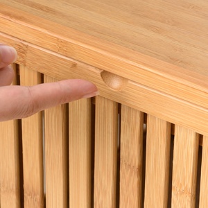 Cesta de almacenamiento de bambú al por mayor con tapa, cesta de almacenamiento de calidad de exportación, muy vendida. - Product Image 2