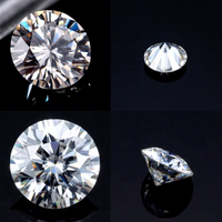Moissanite SICGEM de haute qualité, blanc jaune, clarté VVS1, 6,5 mm, 1 carat, taille brillant, pierre libre, certifiée par un tiers pour les bijoux