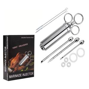 Juego de 12 Inyectores de Marinado para Carne de Alta Resistencia, Jeringa Inyectora de Acero Inoxidable 304 para Barbacoa - Product Image 1