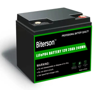 Baterai Lithium Lifepo4 Biterson 12V 45Ah Grosir untuk Solar RV Marine Golfcart Trolling Motor dengan Garansi 2 Tahun 3000 Siklus